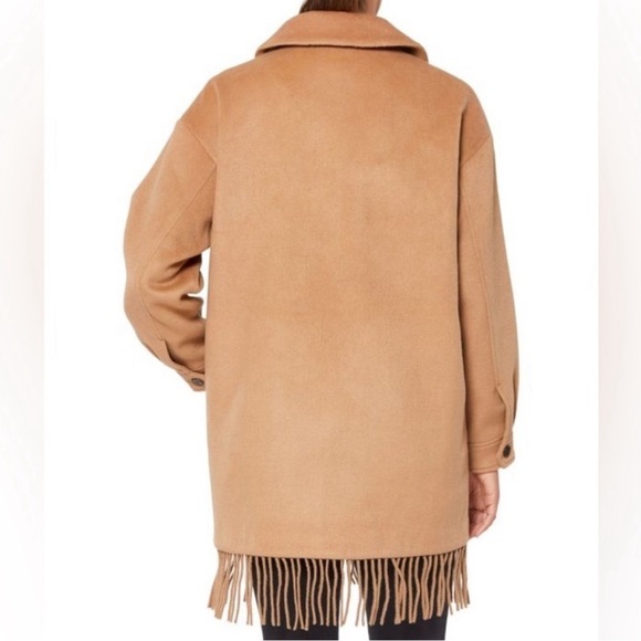 Sanctuary Camel Fringe Wool Blend Coat Size XS fits to Medium NWT - Picture 3 of 10